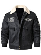 Men’s Aviator Jacket with Contrast Collar
