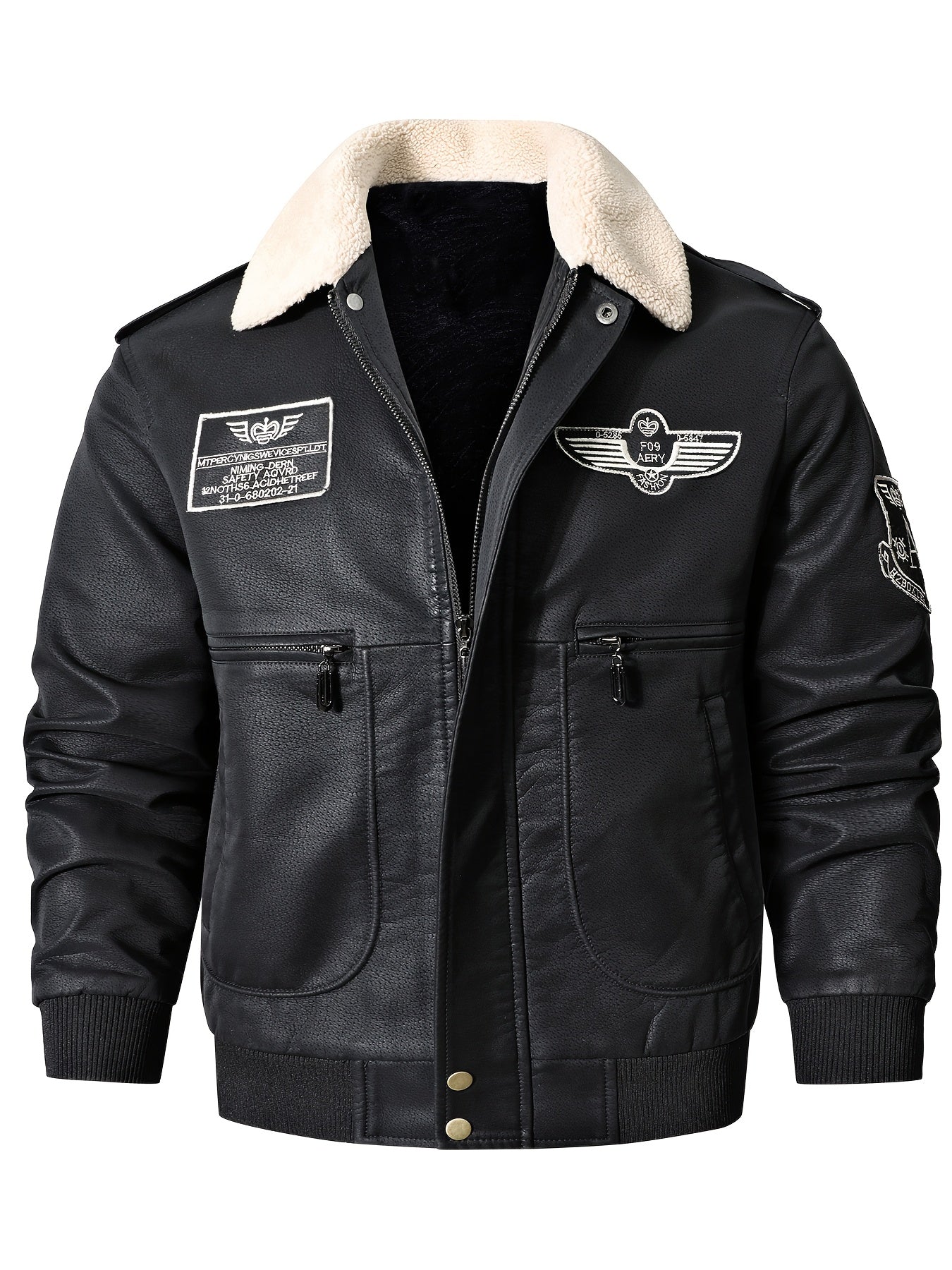 Men’s Aviator Jacket with Contrast Collar