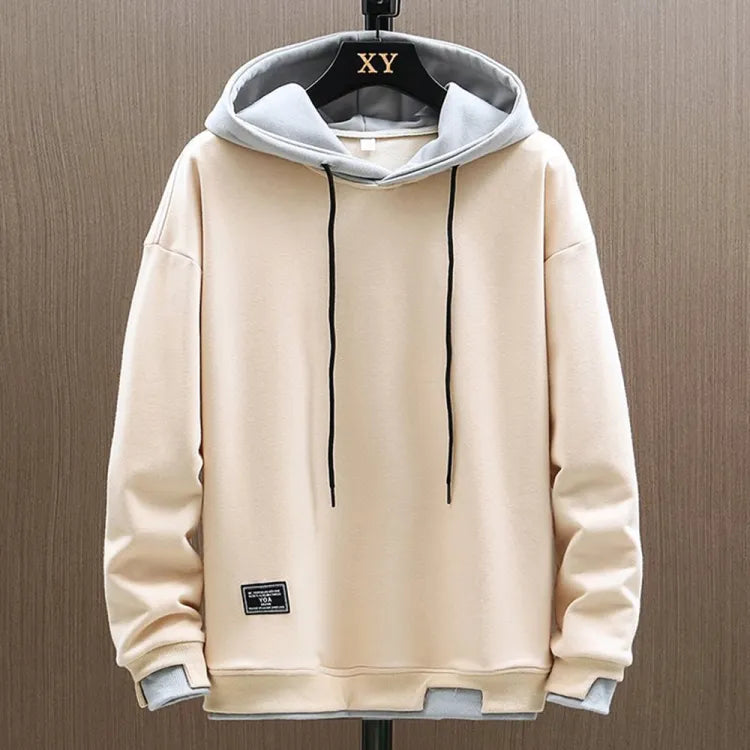 Men's Pullover Hoodie With Drawstring Hood