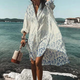 Women's Floral Button Up Shirt Dress