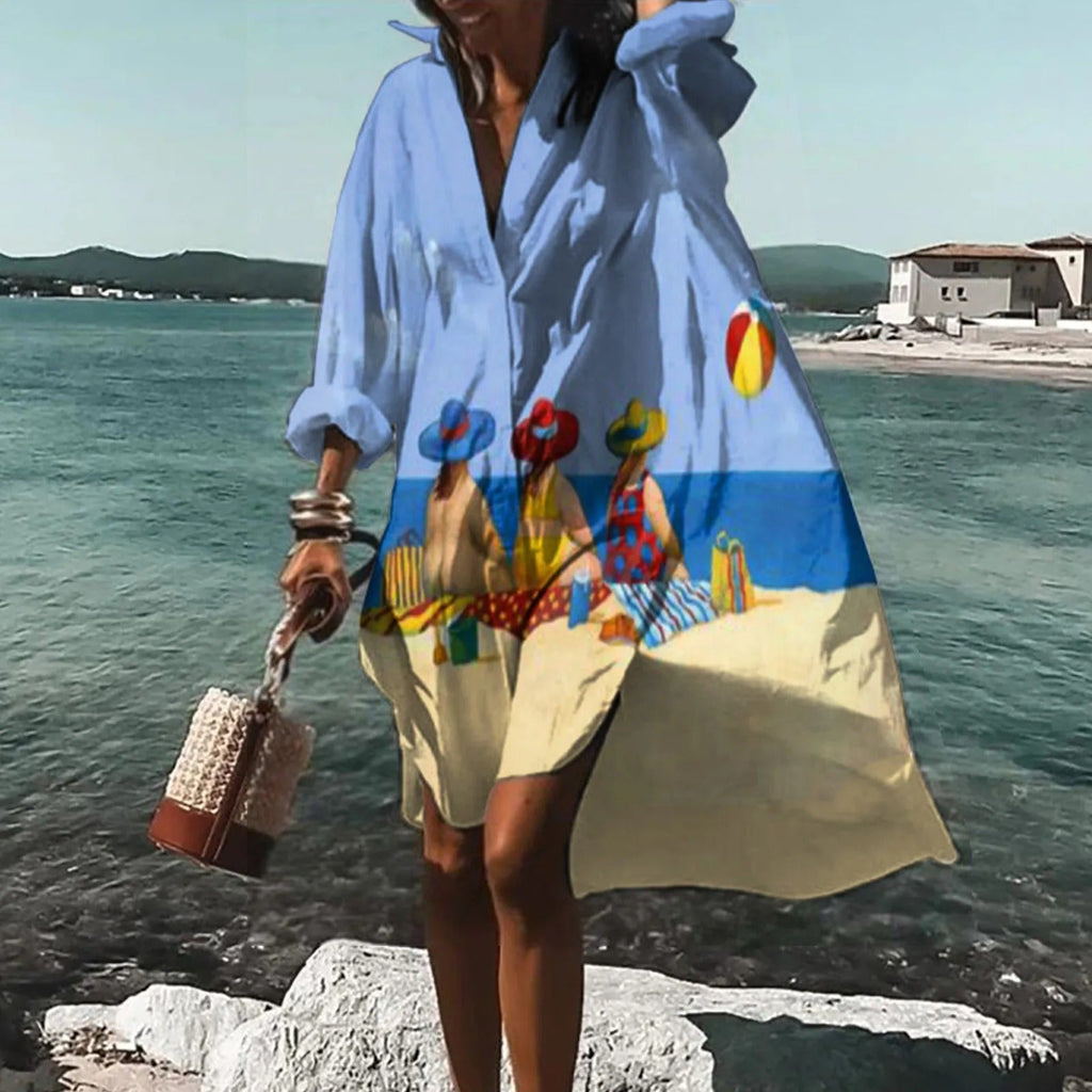 Women's Floral Button Up Shirt Dress
