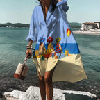 Women's Floral Button Up Shirt Dress