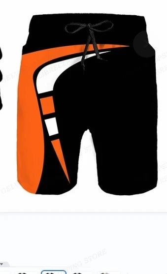 Men's Graphic Drawstring Swim Shorts