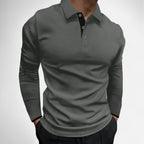 Men's Long Sleeve Casual Polo Shirt
