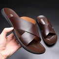 Men's Cross Strap Slide Sandals
