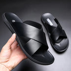 Men's Cross Strap Slide Sandals