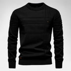 Men's Textured Crew Neck Sweater