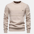 Men's Textured Crew Neck Sweater