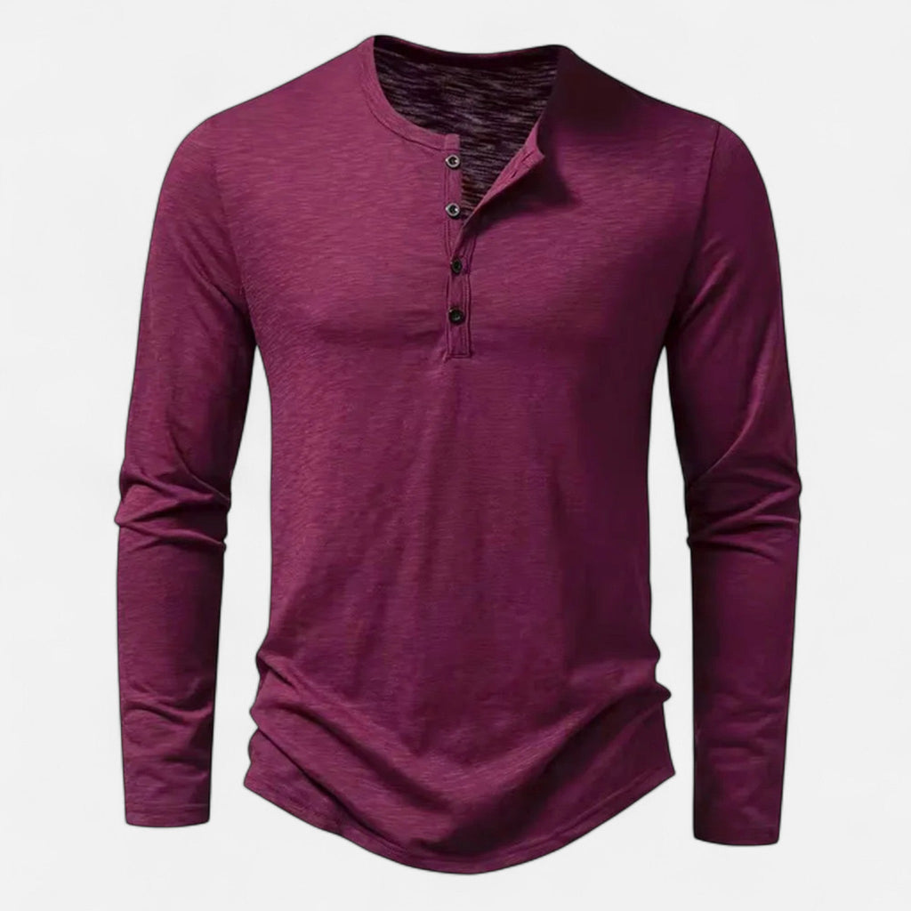 Men's Long Sleeve Henley Shirt