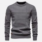 Men's Textured Crew Neck Sweater