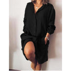 Women’s Relaxed Button-Front Shirt Dress
