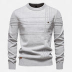 Men's Textured Crew Neck Sweater
