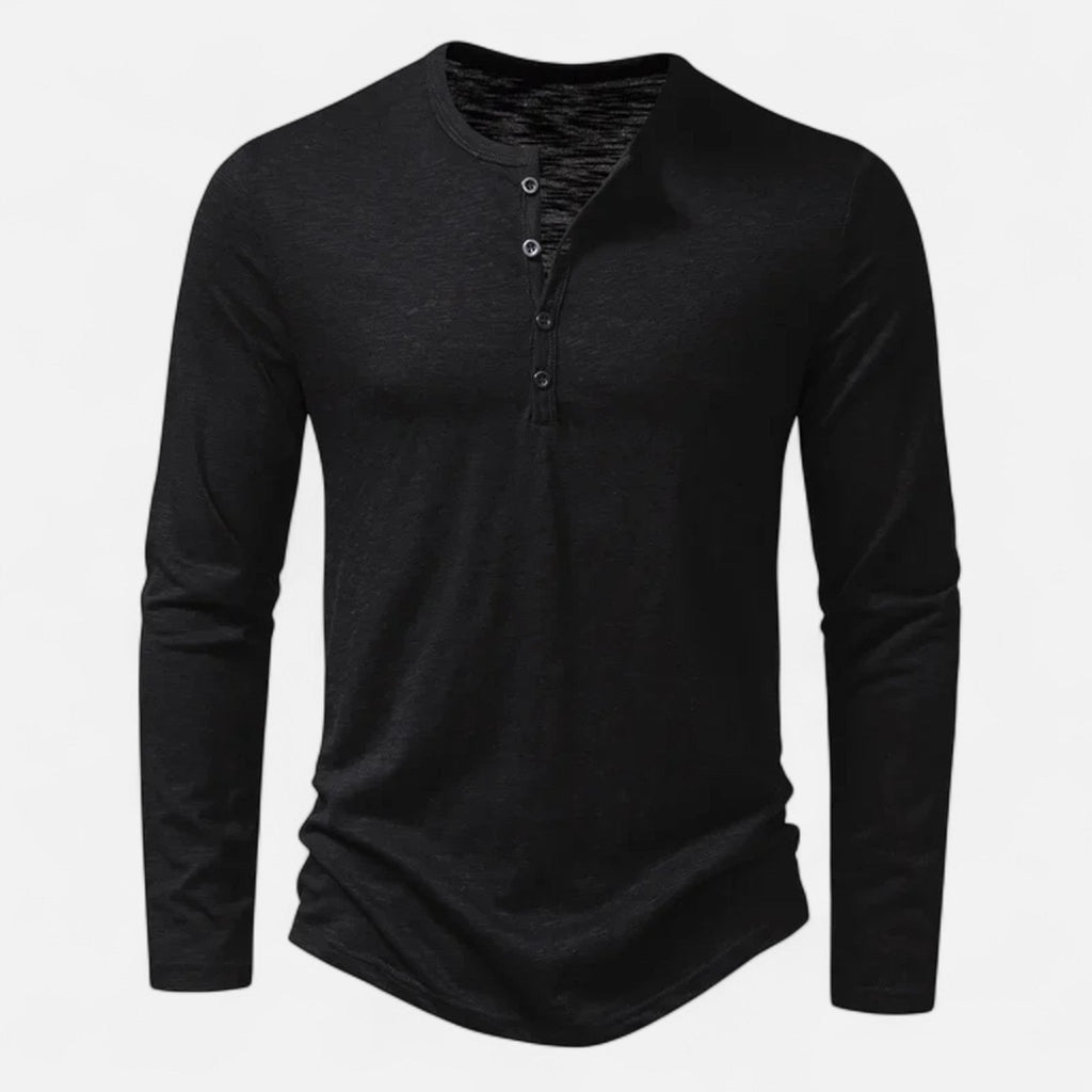 Men's Long Sleeve Henley Shirt
