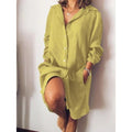 Women’s Relaxed Button-Front Shirt Dress