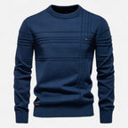 Men's Textured Crew Neck Sweater