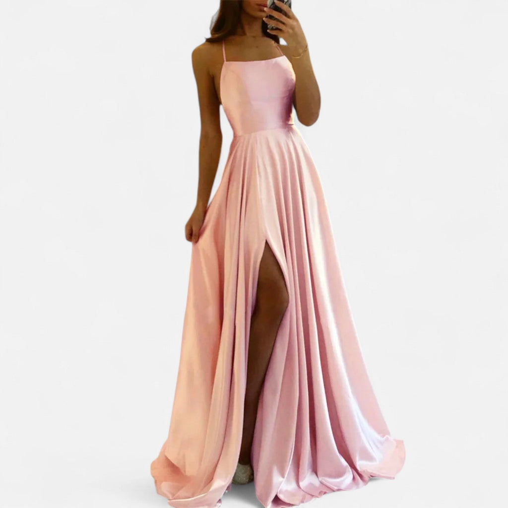 Women’s Satin Slit Maxi Dress