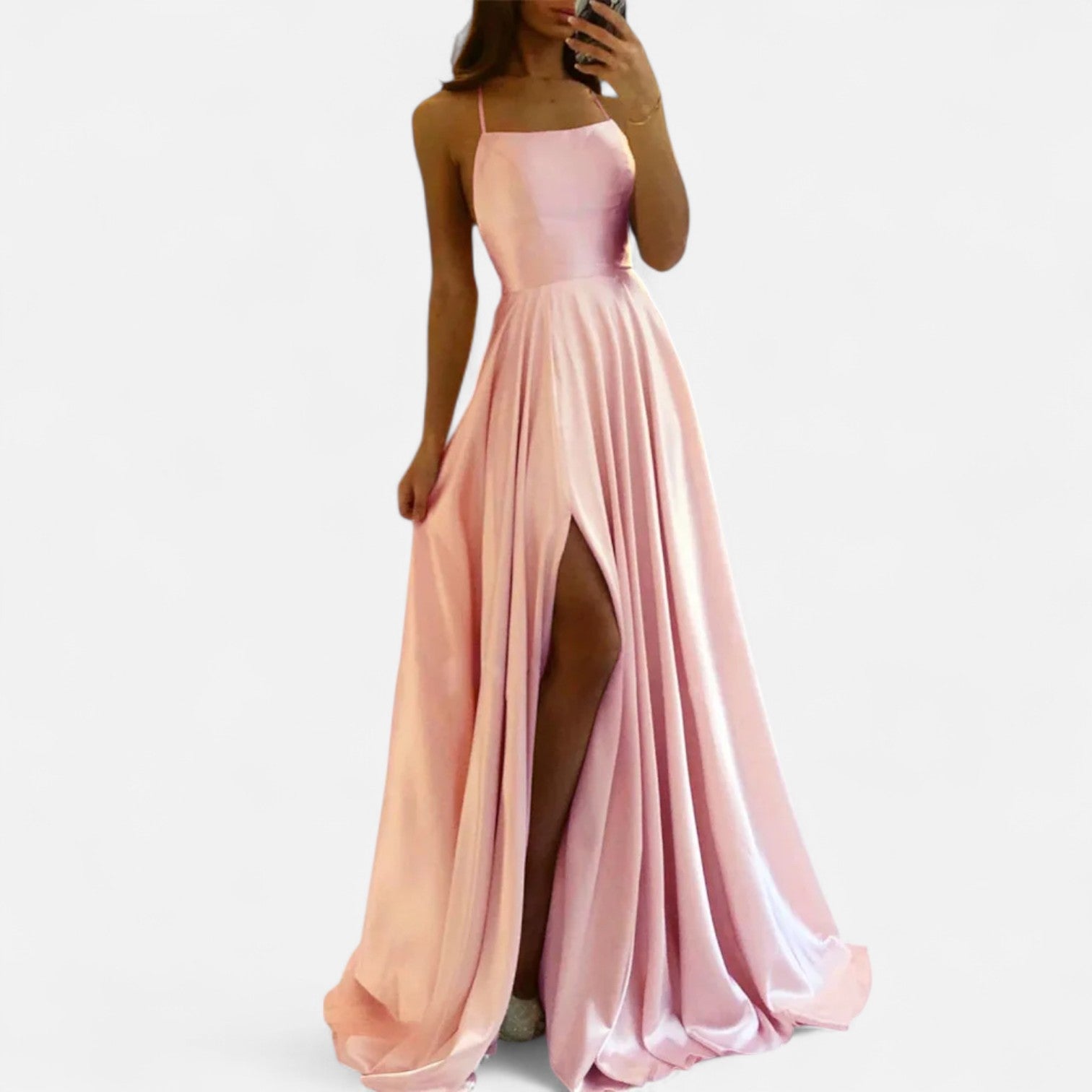 Women’s Satin Slit Maxi Dress