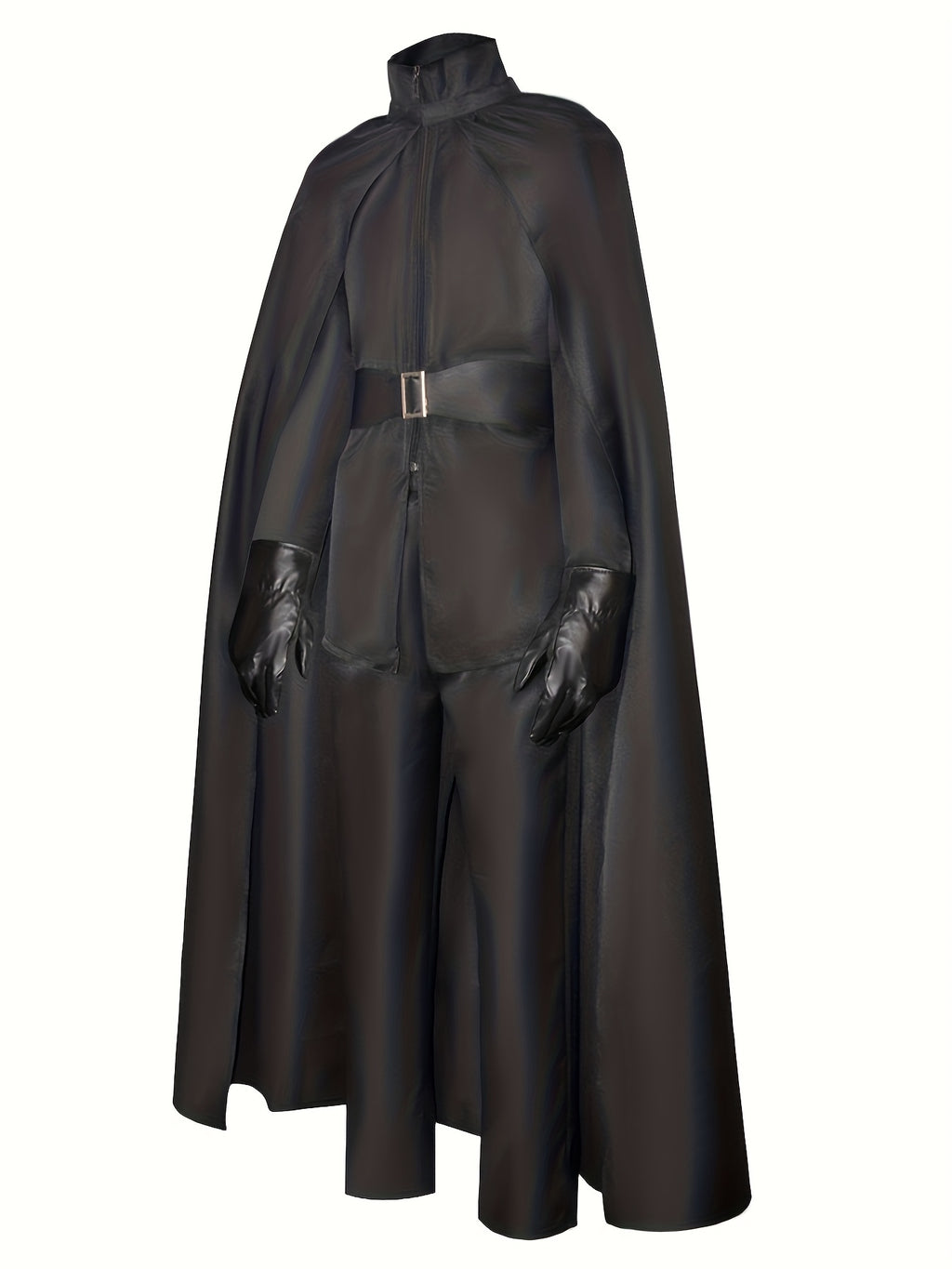 Men’s Halloween Hooded Villain Costume with Cape