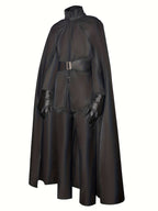 Men’s Halloween Hooded Villain Costume with Cape