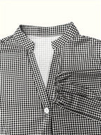 Women’s Tiered Gingham Shirt Dress