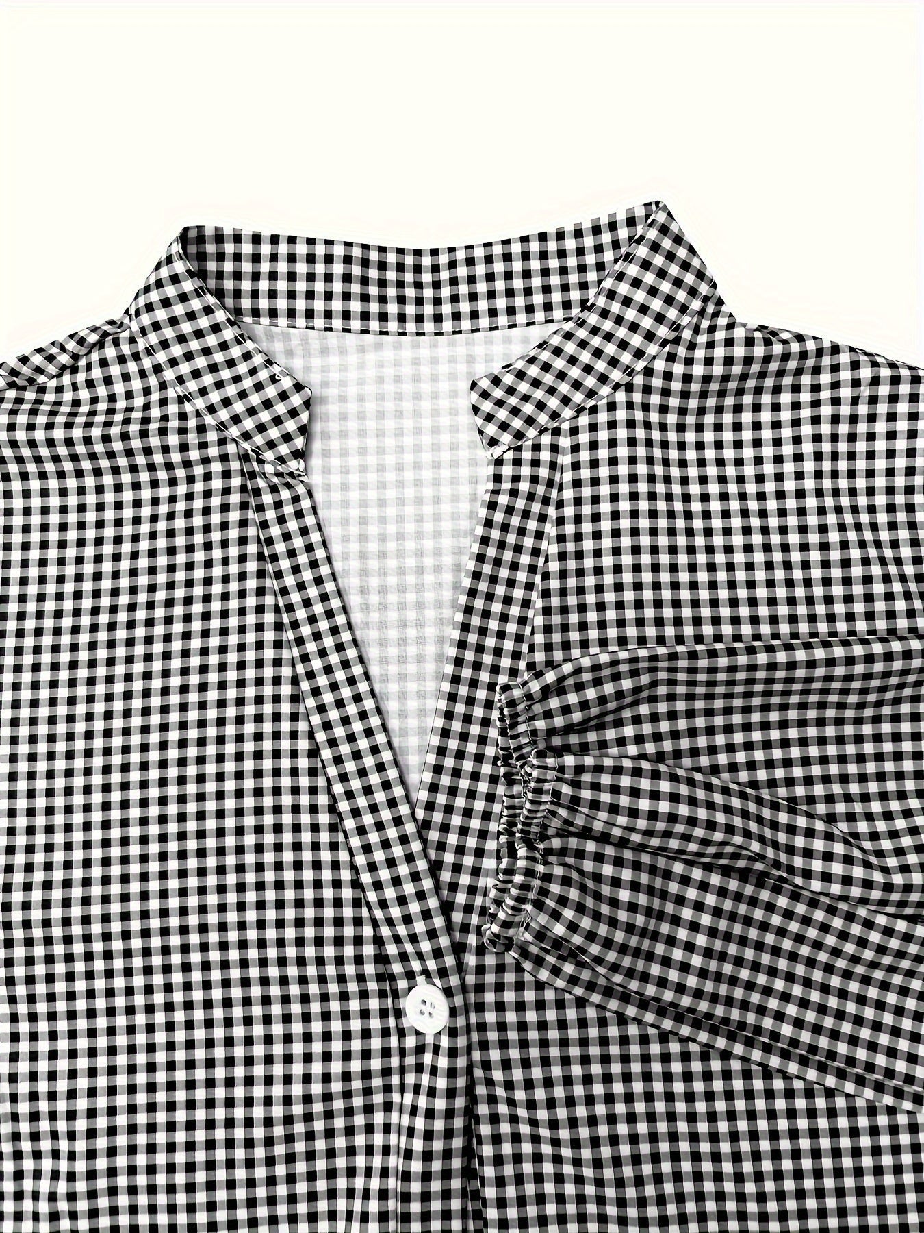 Women’s Tiered Gingham Shirt Dress