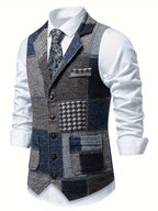 Men’s Formal Patchwork Vest