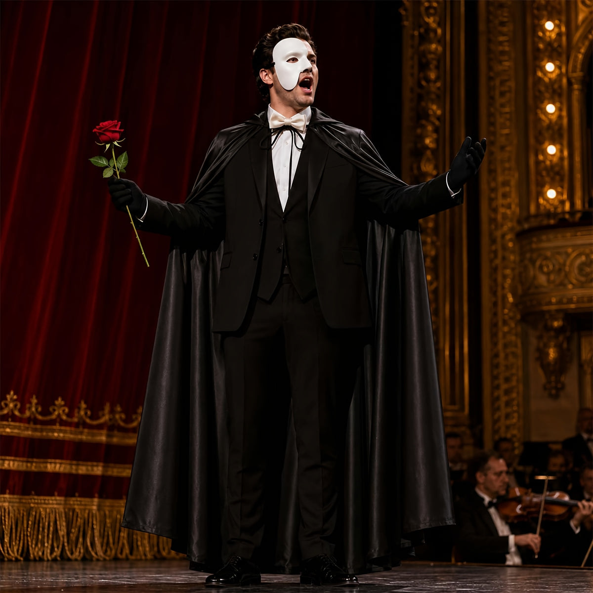 Men’s Halloween Phantom Masquerade Costume