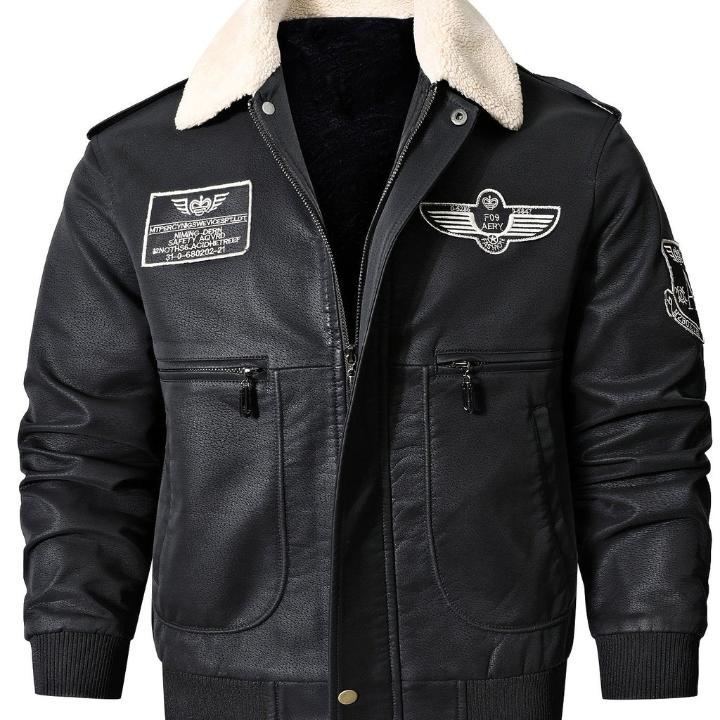 Men’s Aviator Jacket with Contrast Collar