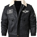 Men’s Aviator Jacket with Contrast Collar
