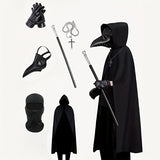 Halloween Plague Doctor Costume with Beak Mask