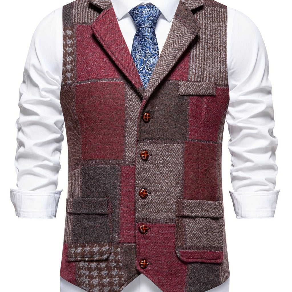 Men’s Formal Patchwork Vest