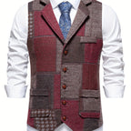 Men’s Formal Patchwork Vest
