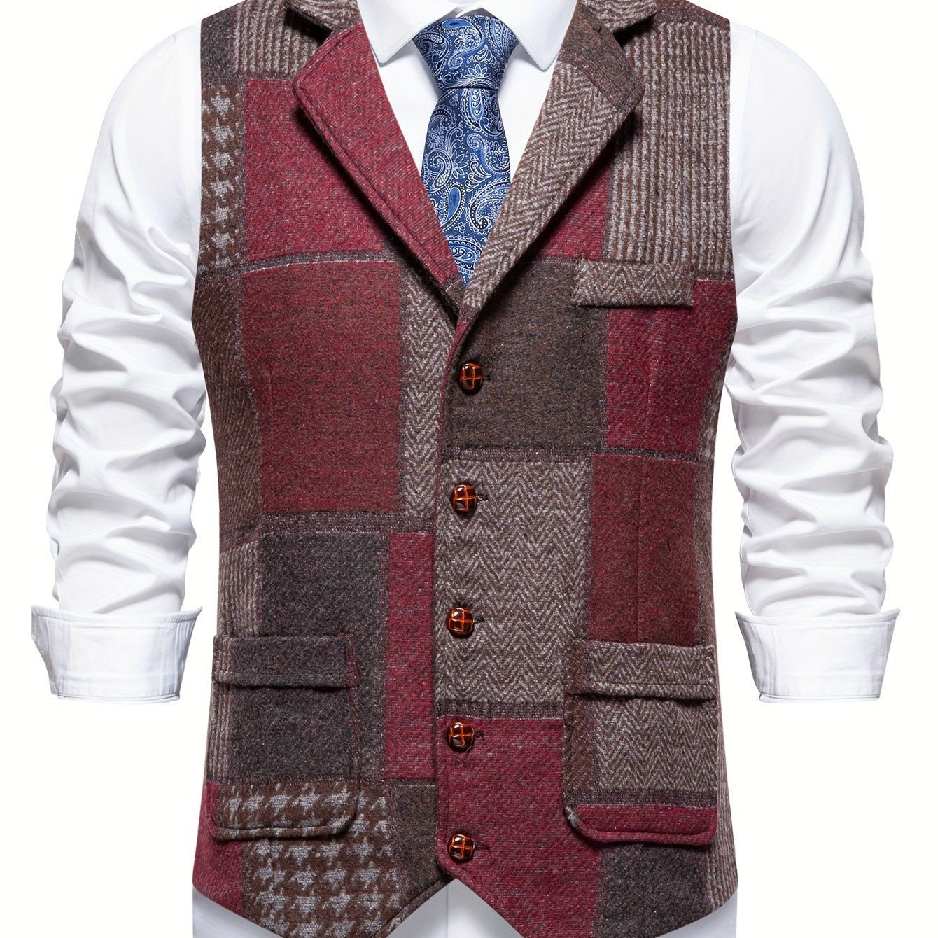 Men’s Formal Patchwork Vest