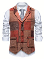 Men’s Formal Patchwork Vest