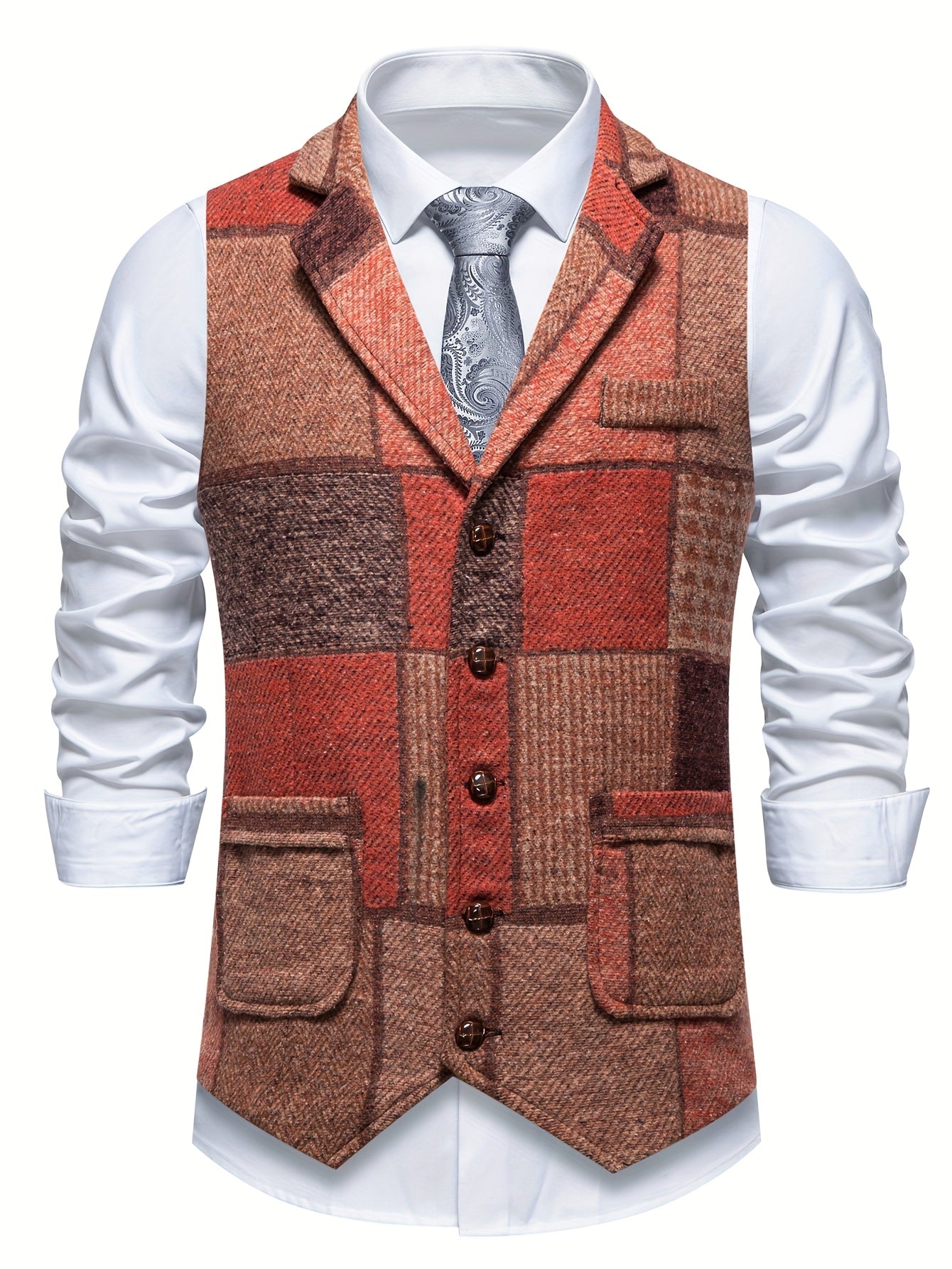 Men’s Formal Patchwork Vest