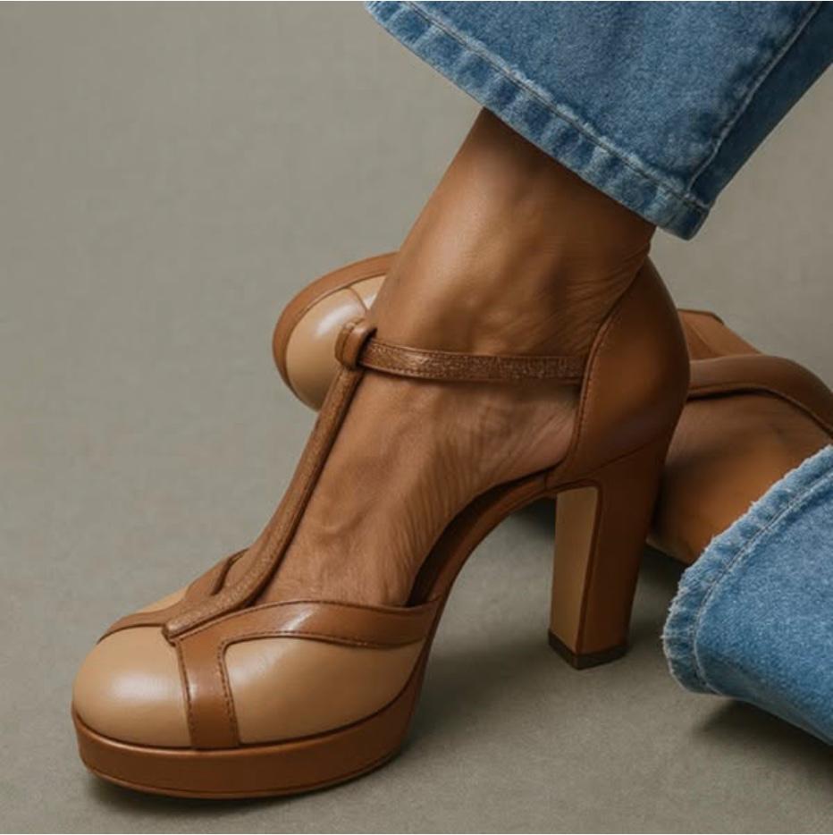 Women's T-Strap Platform Heels