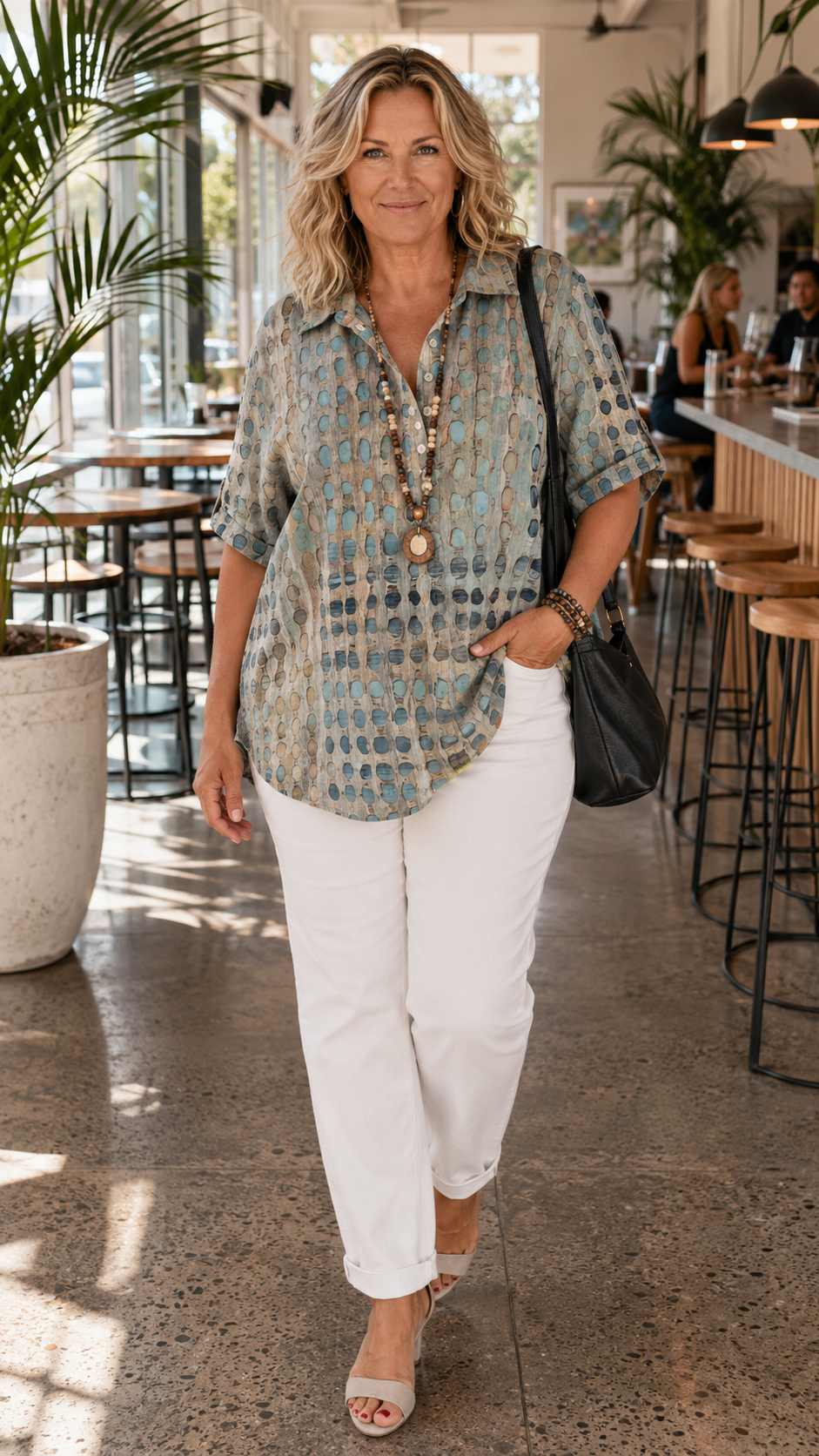 Women’s Printed Short Sleeve Blouse