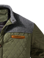 Men’s Quilted Jacket with Contrast Yoke