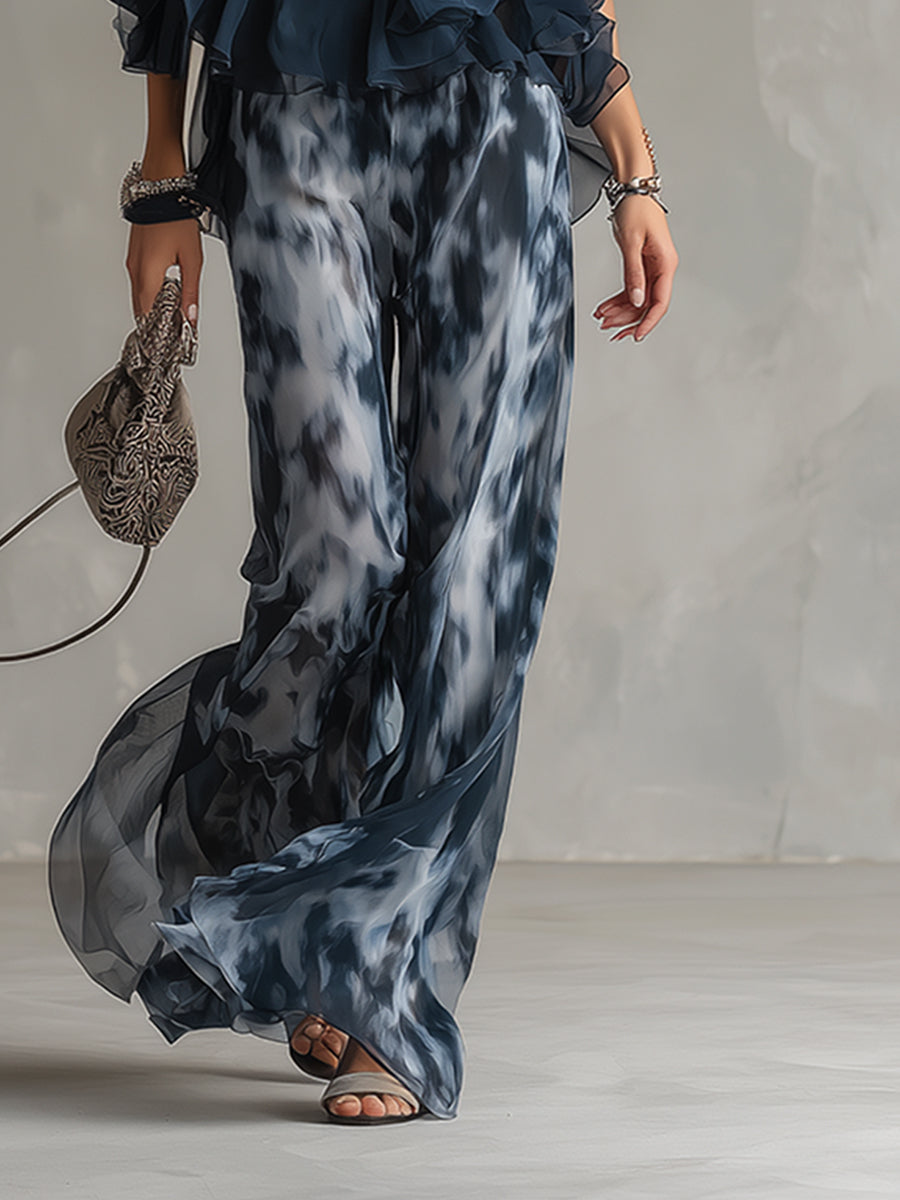 Women's Ruffled Halter Pant Set