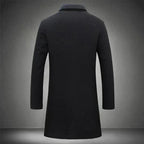 Men’s Longline Notch-Lapel Overcoat