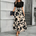 Women’s Floral Maxi Dress Tie Waist