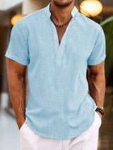 Men's Relaxed Fit Short Sleeve Henley Shirt