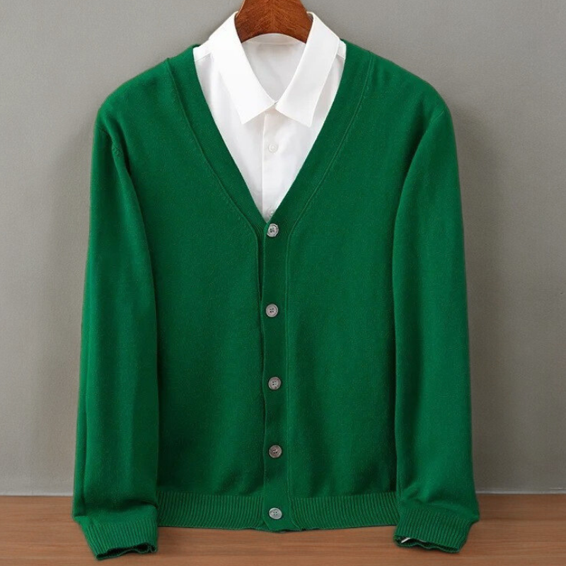 Men’s V-Neck Button Cardigan