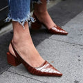 Women’s Pointed Toe Slingback Block Heels