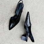 Women’s Pointed Toe Slingback Block Heels