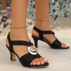 Women’s Open Toe Kitten Heel Sandals