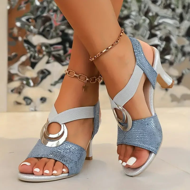 Women’s Open Toe Kitten Heel Sandals