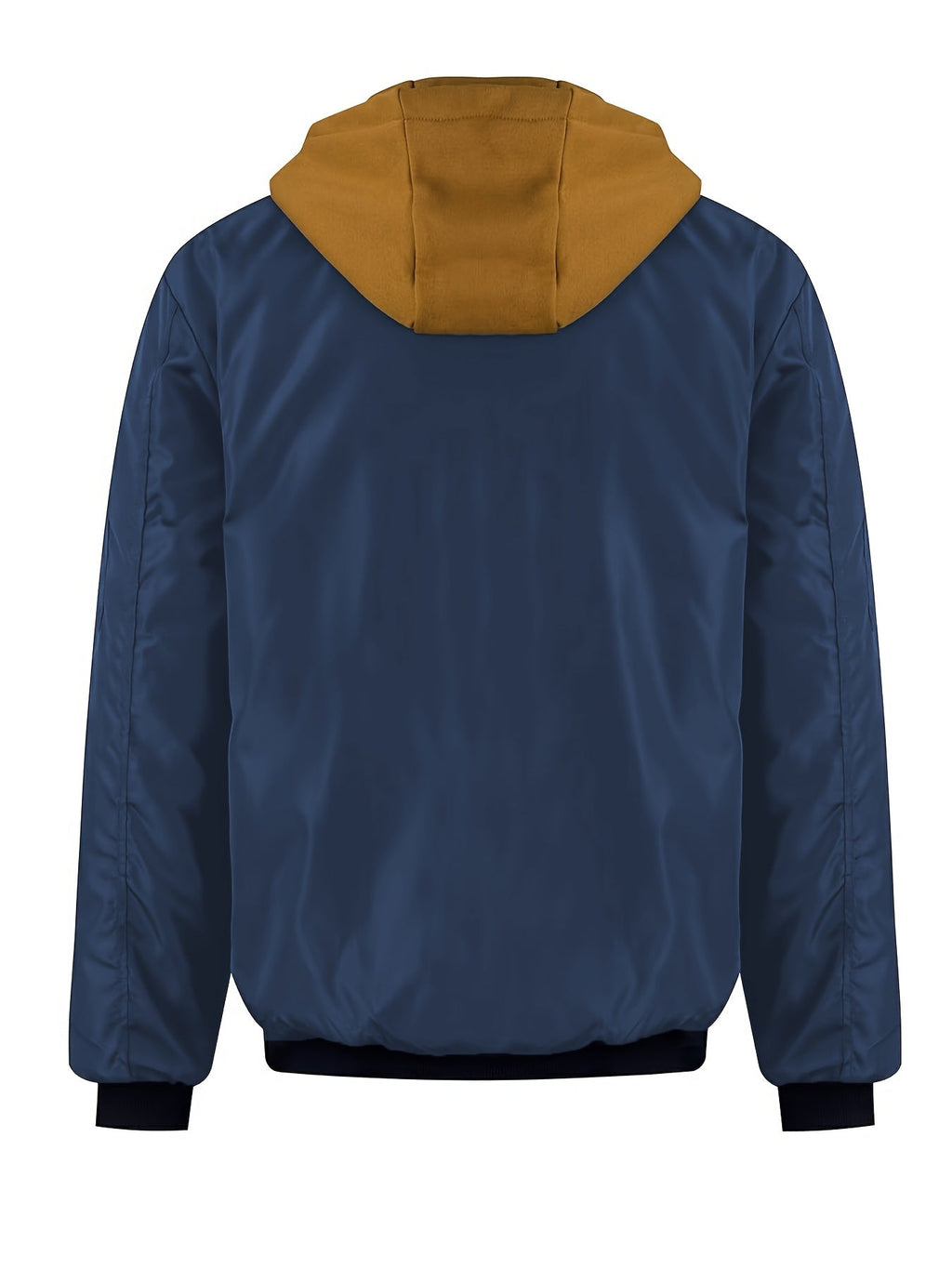Men’s Hooded Jacket with Plaid Trim