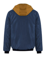 Men’s Hooded Jacket with Plaid Trim