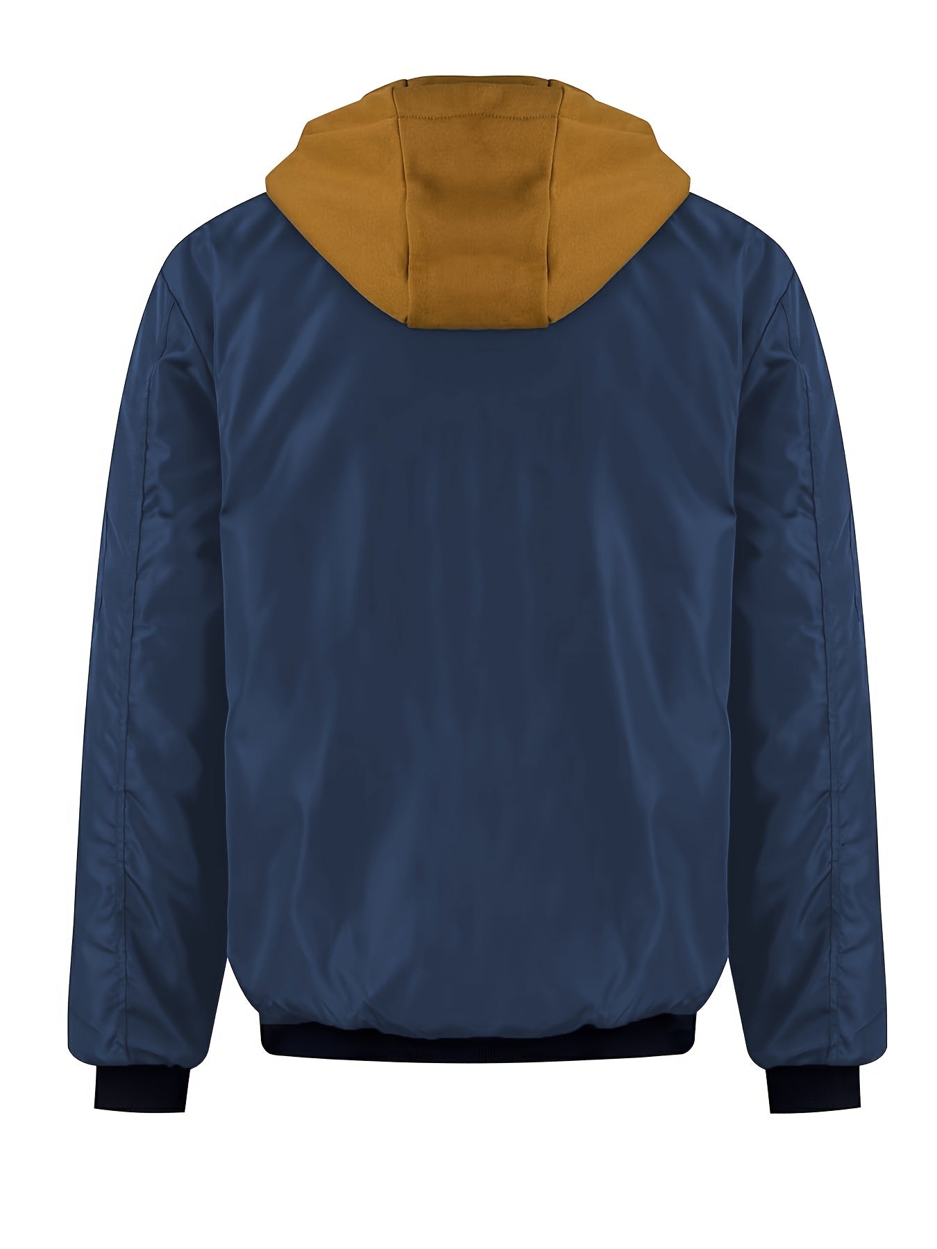 Men’s Hooded Jacket with Plaid Trim